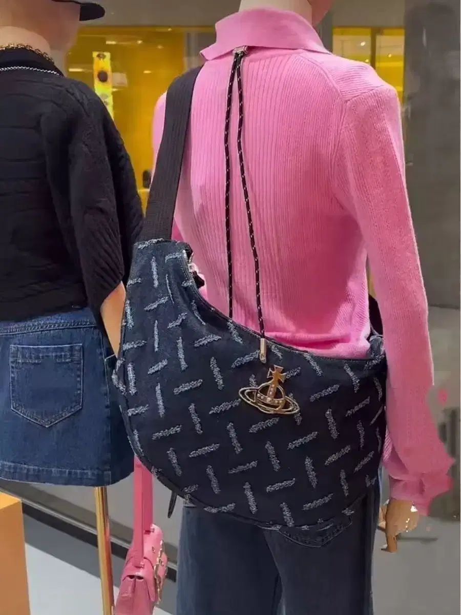 VIVIENNE WESTWOOD ヴィヴィアン ウエストウッド クロスバック デニムバッグ ショルダーバッグ オーバーサイズ