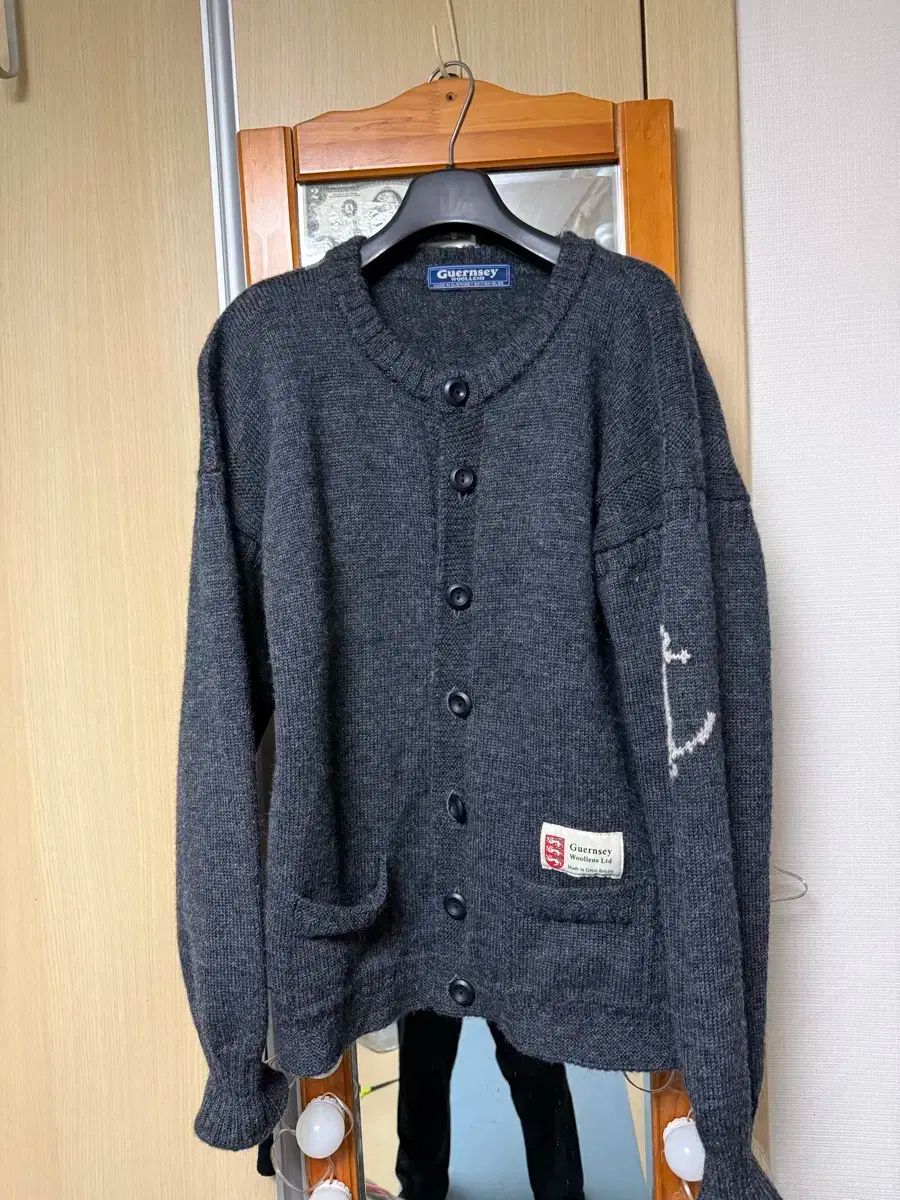 Guernsey Woollens ガンジーウーレンズ カーディガン グレー 42