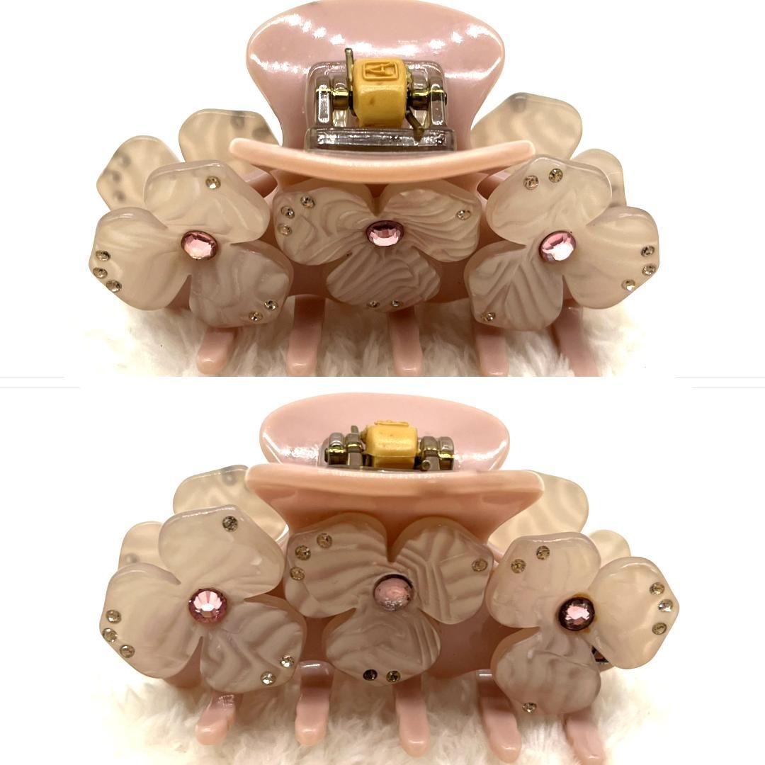 アレクサンドルドゥパリ ヘアクリップ ピンク フラワー ラインストーン ALEXANDRE DE PARIS Hair Clip Flower
