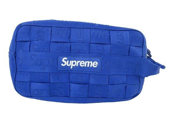 シュプリーム SUPREME SS24 ユーティリティ バッグ ハンド セカンド クラッチ ロゴ ワンポイント 総柄 ブルー AA QQQ