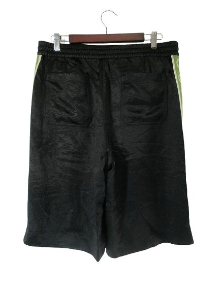 グッチ GUCCI 625893 ZAEP 5 ハーフ パンツ ショート ロゴ サイズ50 黒 QQQ