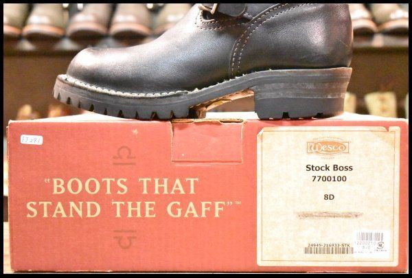 8 D 11年 WESCO ウエスコ ボス 11インチハイト ビブラム100シングル ブラック エンジニア ブーツ FJ 291 エンジニアブーツ ブーツ 革靴