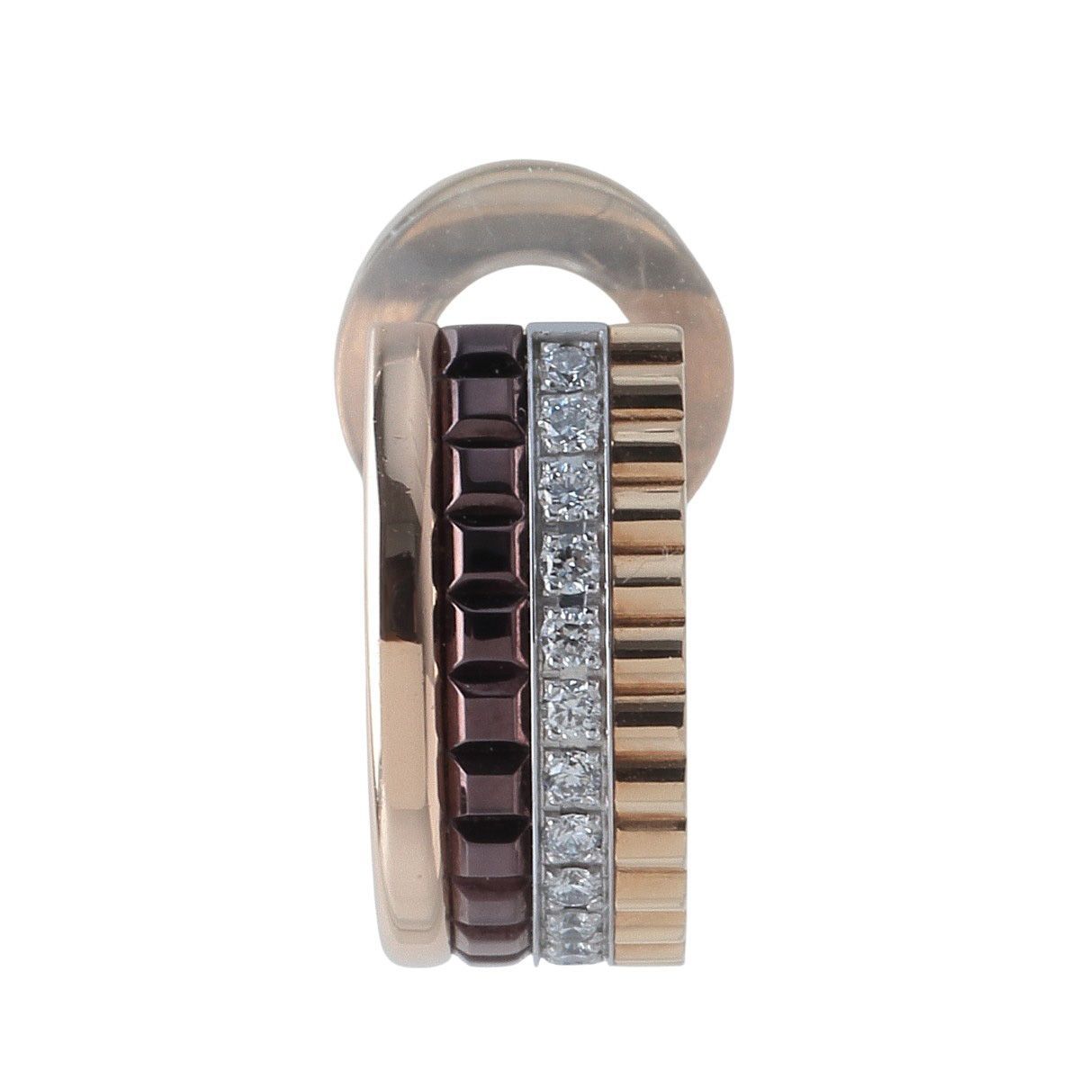 ブシュロン キャトル クラシック ダイヤ イヤリング シングル 現行モデル Au750PG WG YG PVD 袋 仕上げ済 BOUCHERON 24215