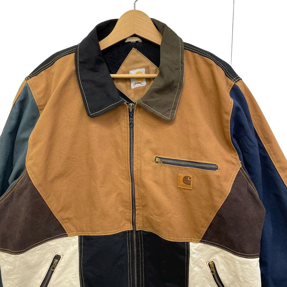Carhart カーハート ダック地 ダックジャケット アクティブジャケット リメイク キャメル マルチ