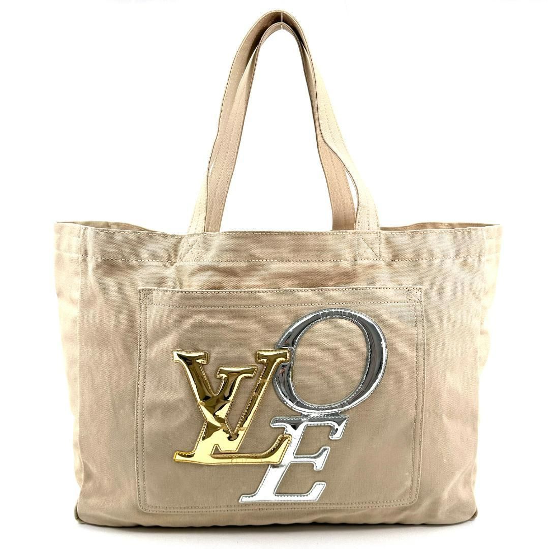 LOUIS VUITTON That s Love トートバッグ ラージサイズ ベージュ ロゴ入り M95468 10199