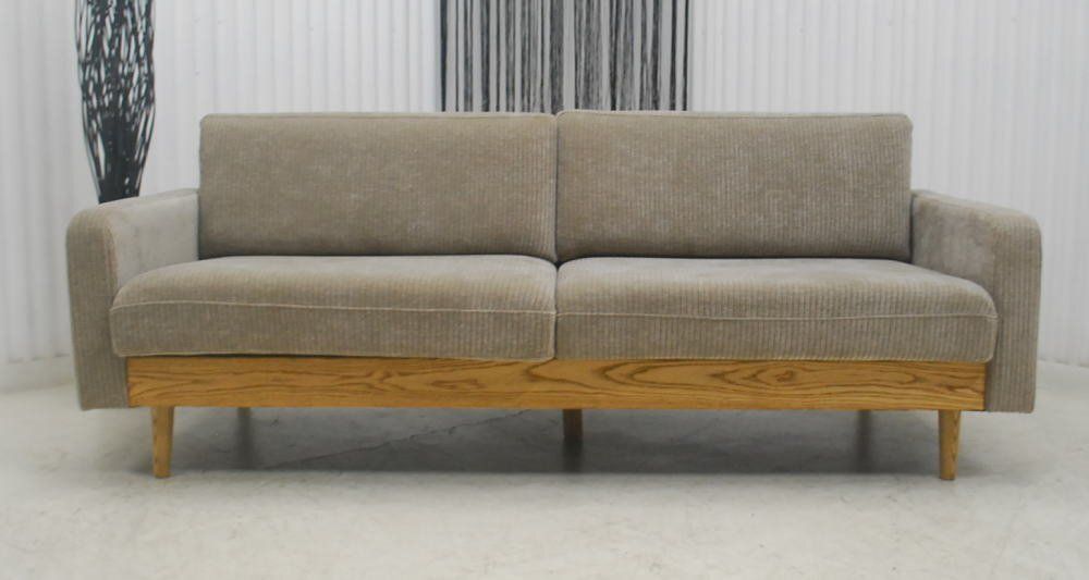 アウトレット 現品限り 一部 大 コーデュロイ 布製 ファブリック ３人掛けソファー グレー 250613-フリート3pジャガードアーバン NEXPOTALLINN_EU