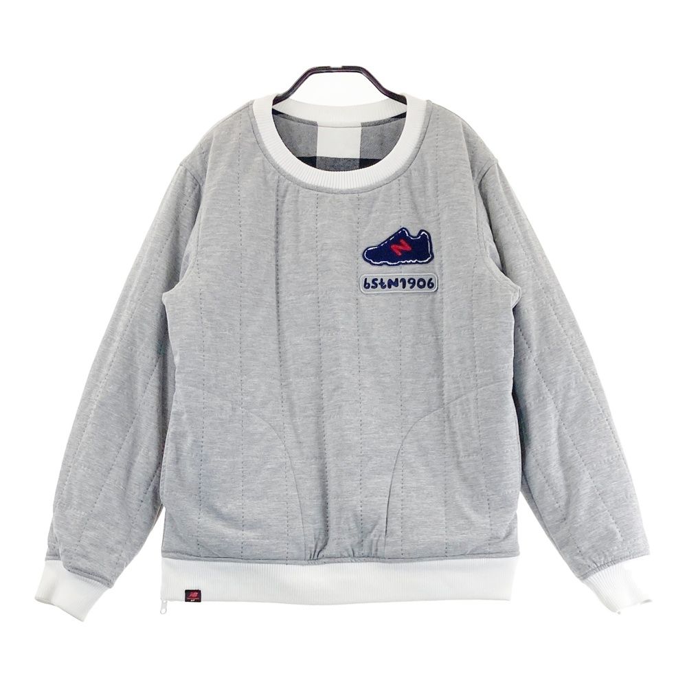 サイズ 1 NEW BALANCE GOLF ニューバランス リバーシブル 中綿ブルゾン チェック柄 グレー系 240101497505 ゴルフウェア レディース ストスト