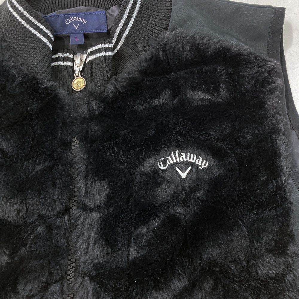 サイズ：L CALLAWAY キャロウェイ ボア切替 ノースリーブ 中綿