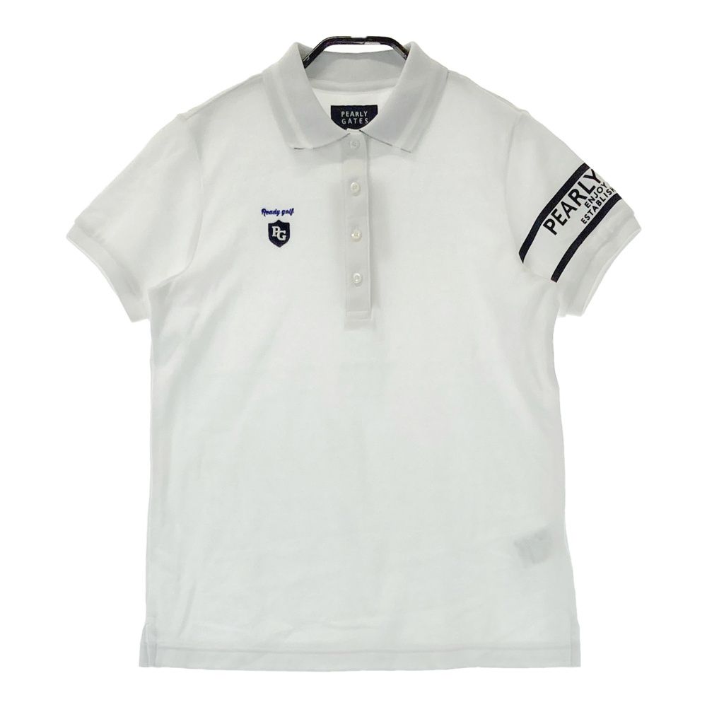 サイズ 0 PEARLY GATES パーリーゲイツ 055 2260902 半袖ポロシャツ ホワイト系 ゴルフウェア レディース ストスト