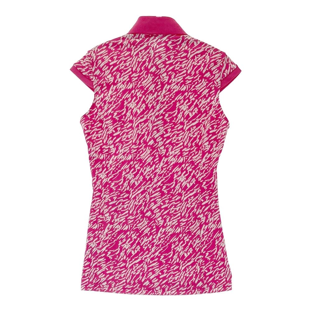 サイズ：XS J.LINDEBERG ジェイリンドバーグ 半袖ポロシャツ 総柄