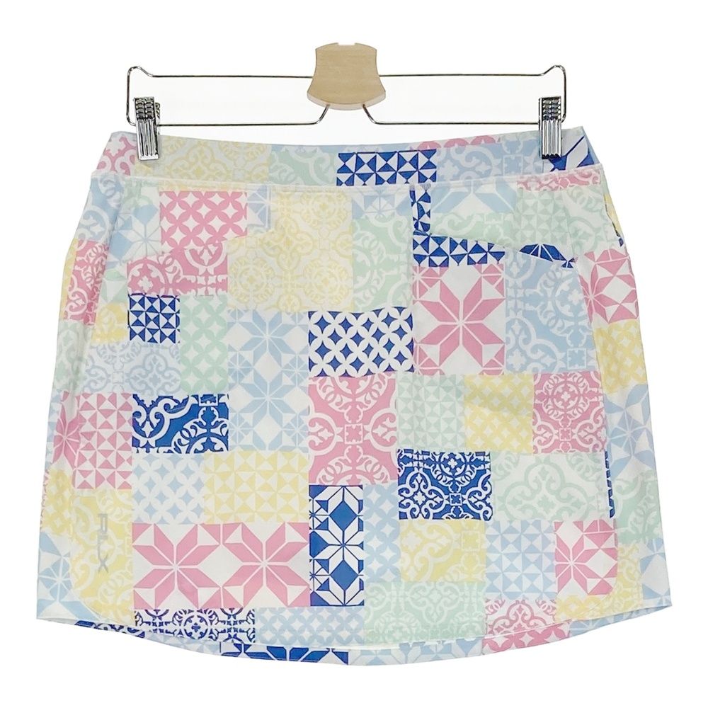 サイズ M RLX ラルフローレン インナー付き ストレッチスカート 総柄 ホワイト系 240101550559 ゴルフウェア レディース ストスト