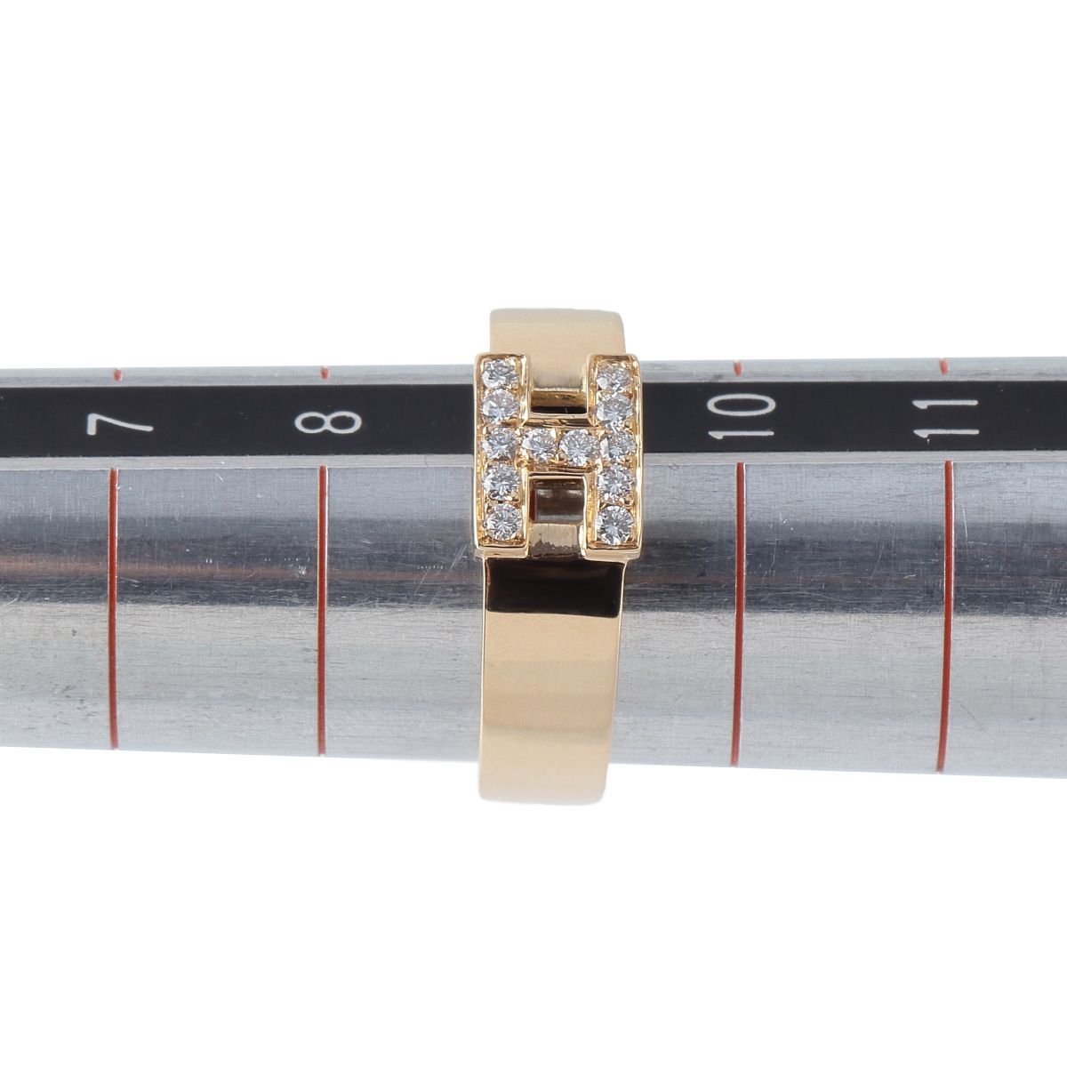 エルメス ニューヘラクレス ダイヤ リング 49 Au750YG 仕上げ済 HERMES 24053 FORTGASGNV_COM_BR