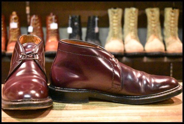 7.5 D ALDEN オールデン 1339 チャッカ バーガンディ コードバン シューズ 編み上げ 短靴 ブーツ FJ 345