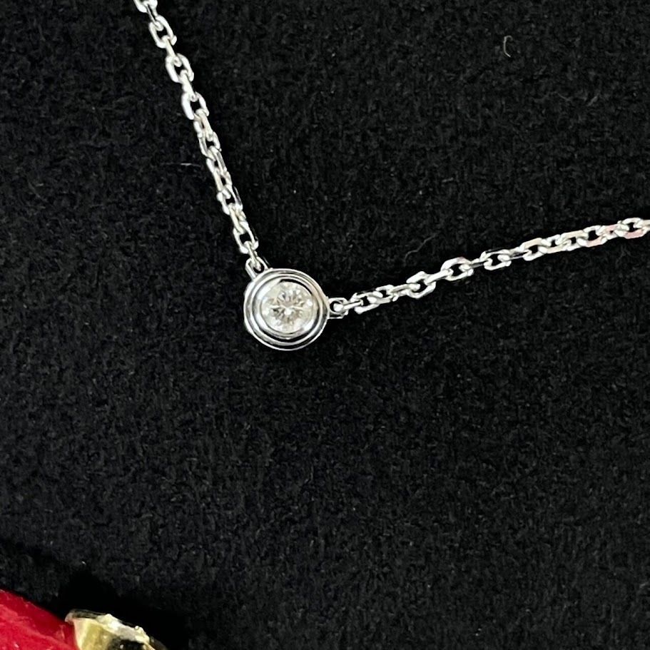 Cartier カルティエ ダムール ネックレス ペンダント XS Au750 K18WG 2.2ｇ 鑑定済み