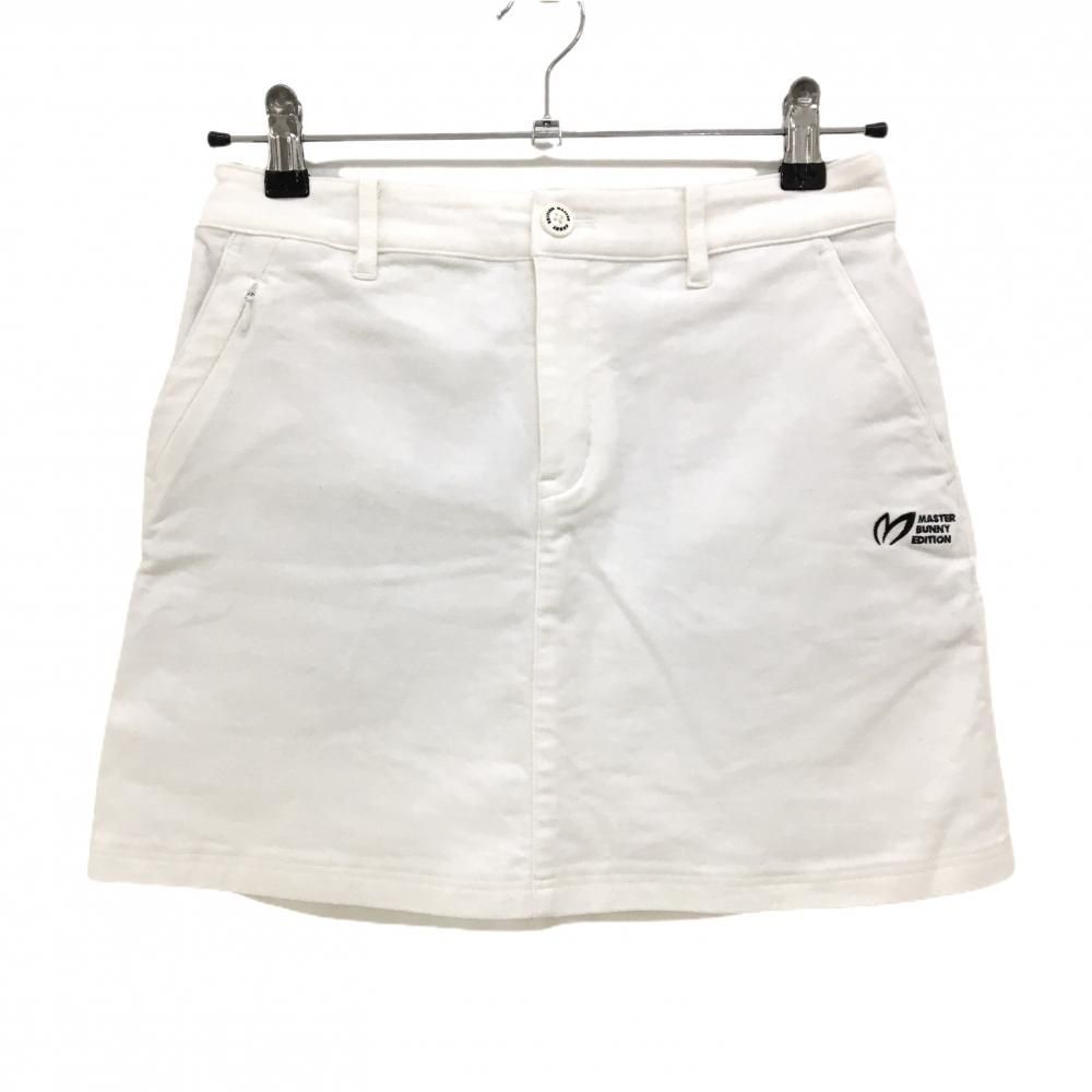 美品】マスターバニー スカート 白 微起毛素材 ストレッチ ウエスト一