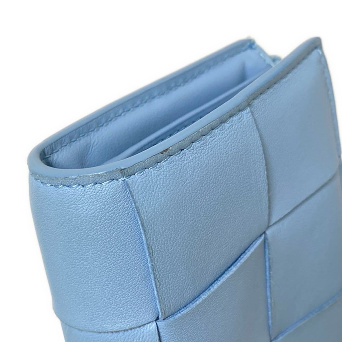 ボッテガ 二つ折り財布 カセット ライトブルー BOTTEGA VENETA BOTTEGA VENETA ボッテガヴェネタ 二つ折り財布 カセット ミディアム