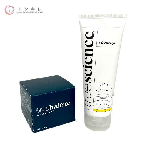 トクキレ ライフバンテージ トゥルーサイエンス ハンドクリーム＆トゥルーハイドレート フェイシャルクリーム セット