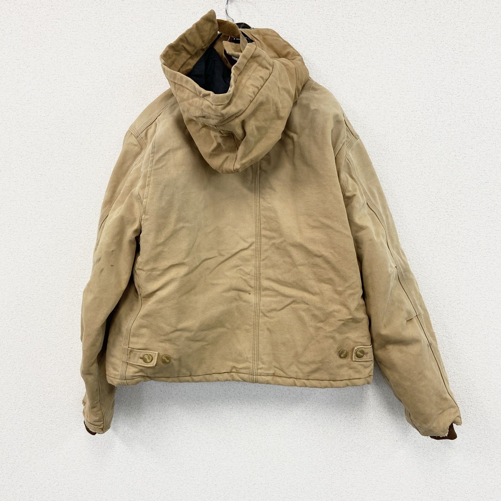 古着 Carhartt カーハート ダックジャケット キルティングライナー ベージュ