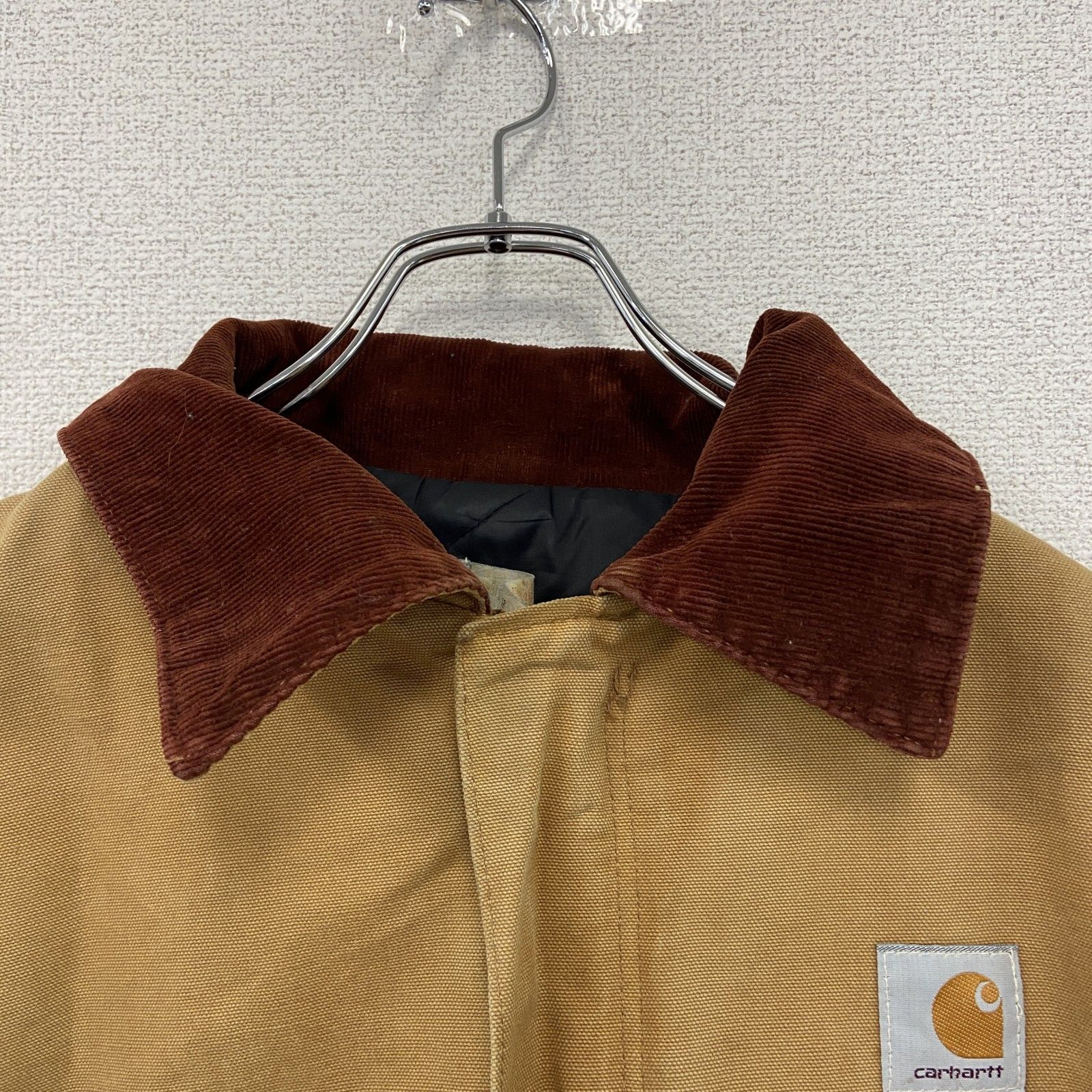 古着 Carhartt カーハート ダックジャケット キルティングライナー ベージュ KANDAIZUMI_COM
