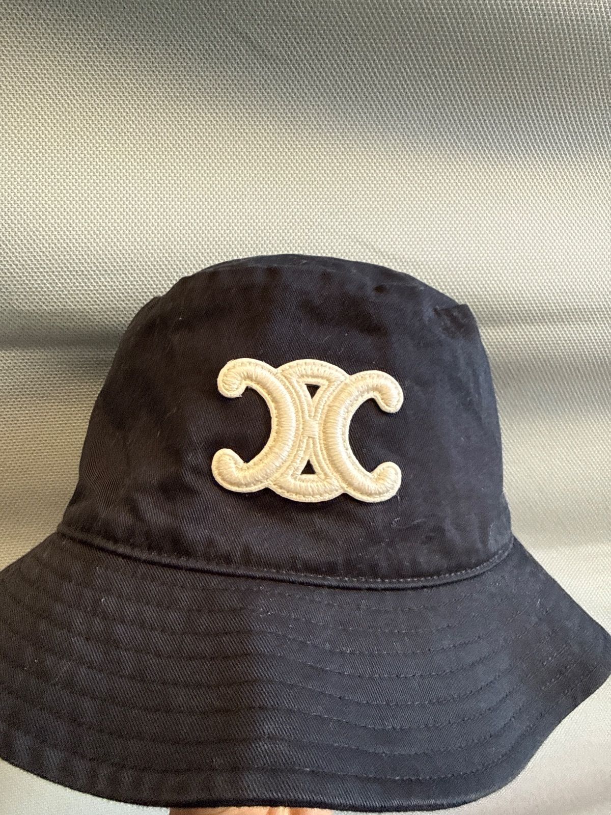 セリーヌ CELINE バケットハット トリオンフロゴ 刺繍 Lサイズ