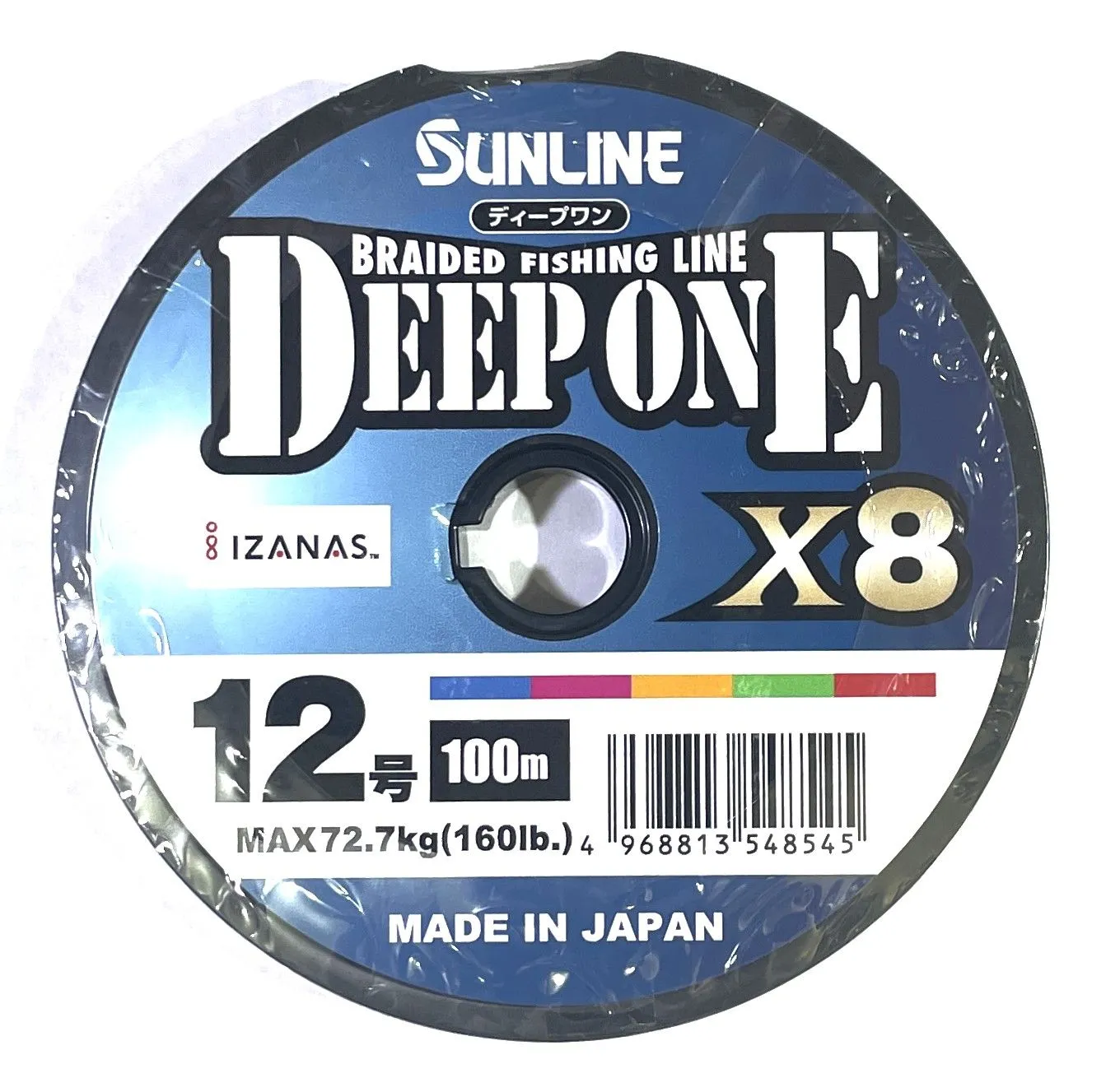 サンライン ディープワン X8 PEライン 12号 400m 8本撚りマルチカラー