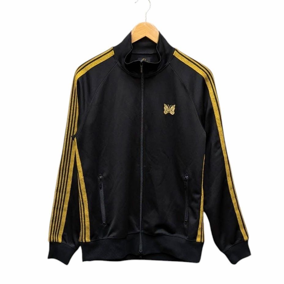 Needles BEAMS ニードルズ ビームス 別注 TRACK JACKET Poly Smooth トラックジャケット ポリスムース ブラック ゴールド DI343 サイズ S