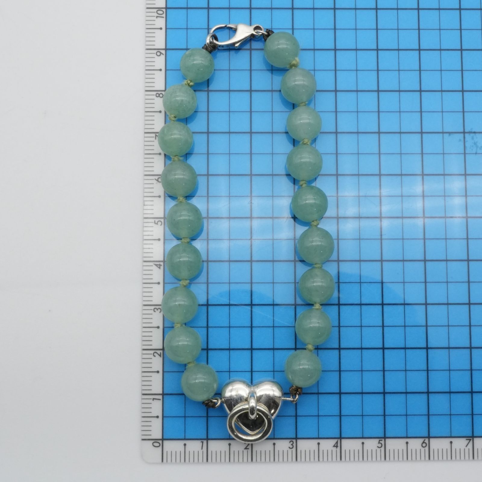 希少 ティファニー 翡翠 ハート ドアノッカー ブレスレット/25-1137S