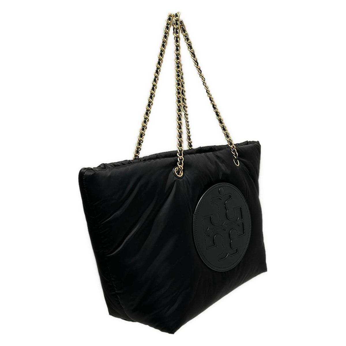 TORY BURCH トリーバーチ トートバッグ エラ チェーン トートバッグ 黒 チェーンショルダー キルティング レザー