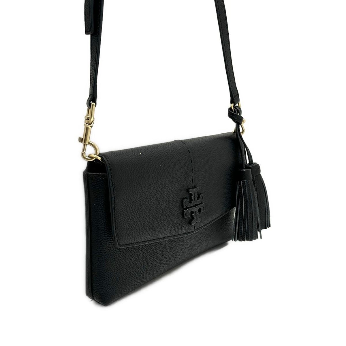 TORY BURCH トリーバーチ ショルダーバッグ マックグロー クロスボディー 黒 ストラップ着脱可 レザー