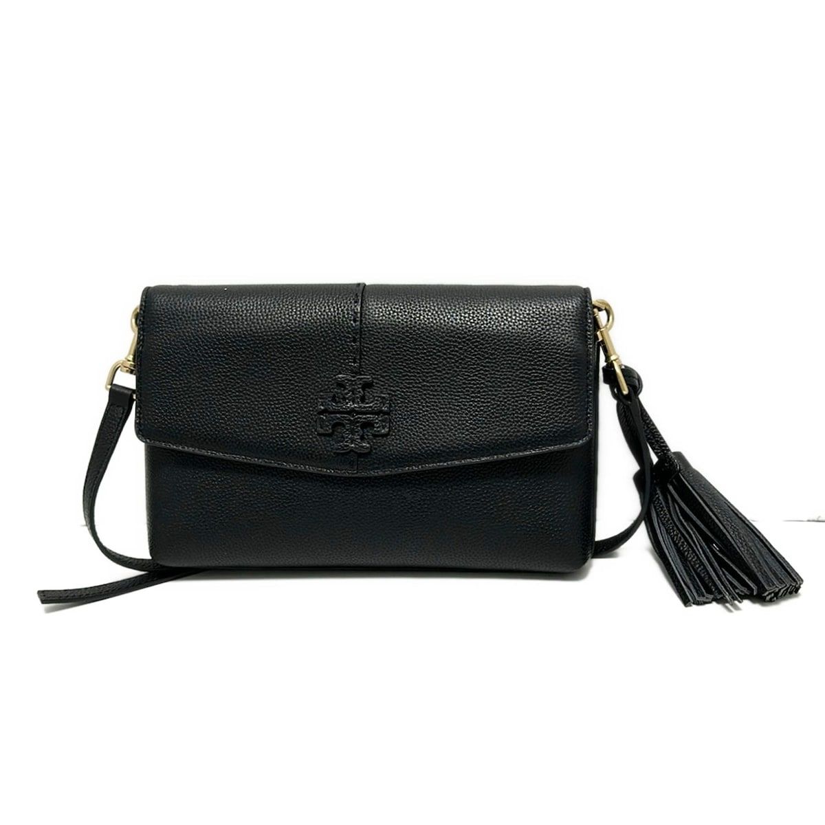 TORY BURCH トリーバーチ ショルダーバッグ マックグロー クロスボディー 黒 ストラップ着脱可 レザー