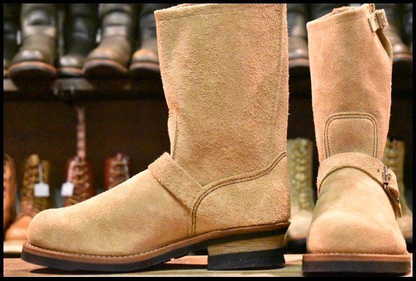 8D ♥ 18年 レッドウィング 9269 スエード エンジニア ブーツ タン ブルハイド ラフアウト redwing 8268 HOPESMORE GP173