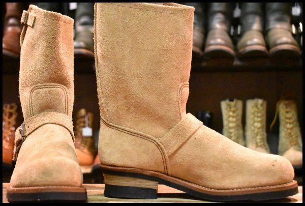 8D 18年 レッドウィング 9269 スエード エンジニア ブーツ タン ブルハイド ラフアウト redwing 8268 HOPESMORE GP173