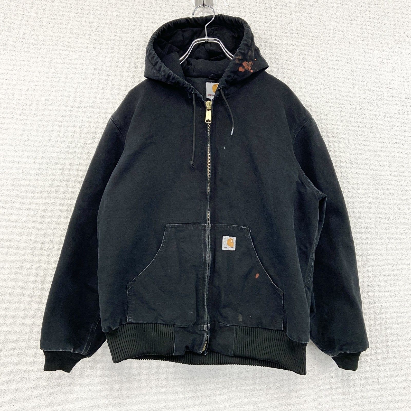 古着 Carhartt カーハート アクティブジャケット 中綿入り 黒 ブラック Mサイズ