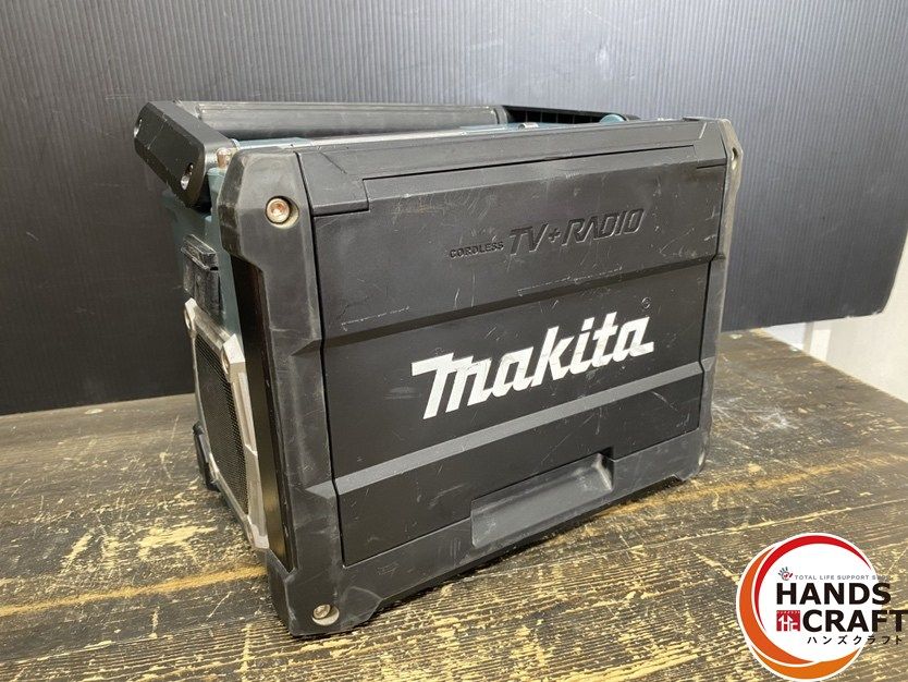 品 makita マキタ TV 100 充電式ラジオ付テレビ リモコン アンテナ付 ACアダプタ無し バッテリ別売 ハンドル部に歪み有
