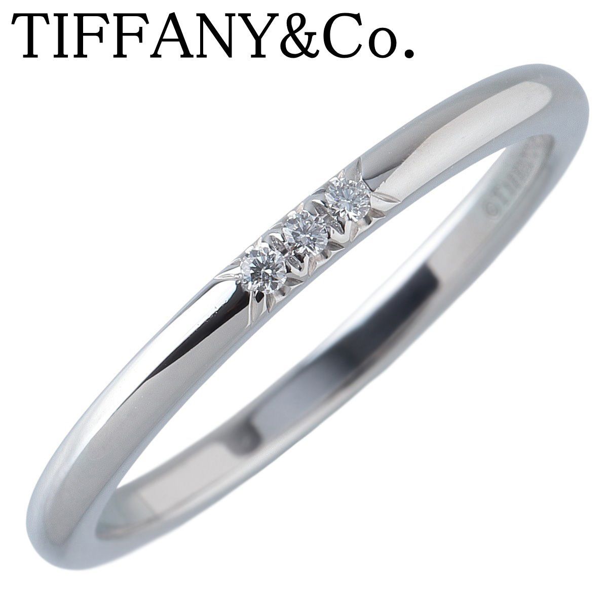 ティファニー ダイヤ リング クラシック バンド フォーエバー 3PD 15号 幅2.0mm Pt950 仕上げ済 TIFFANY 24025