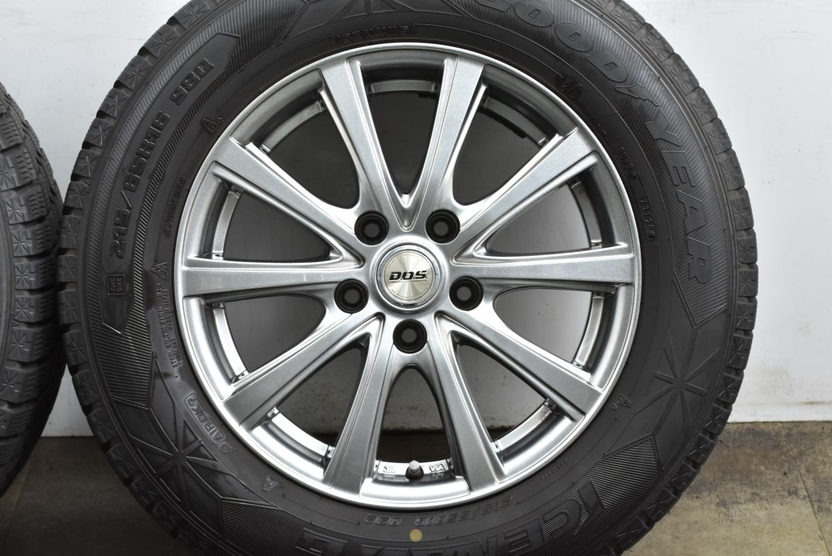  DOS 16 in 6 5 J 38 PCD 114 3 グッドイヤー アイスナビ6 215 65 R アルファード ヴェルファイア カローラクロス エクストレイル 16インチ タイヤ ホイールセット