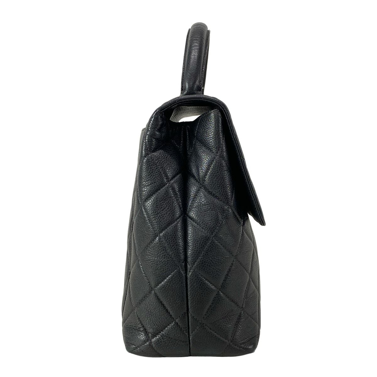 CHANEL シャネル ハンドバッグ 台形バッグ マトラッセ A12397 黒 ゴールド金具