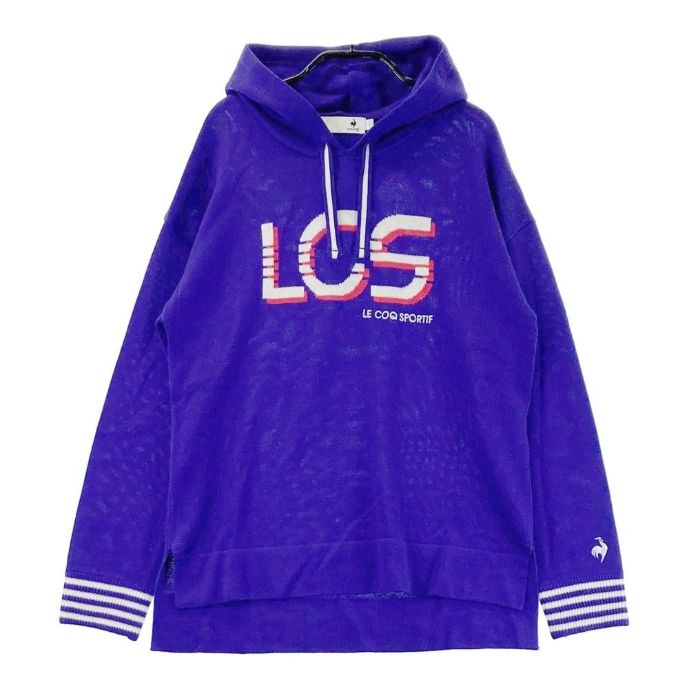 サイズ：M LE COQ GOLF ルコックゴルフ ウール混 フード付 ニット