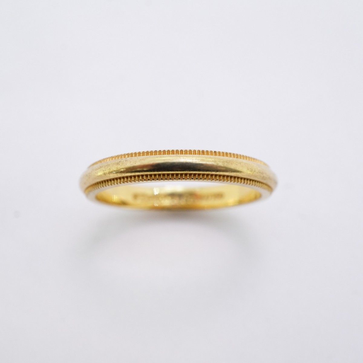 5jmb0611 ティファニー リング ミルグレイン K18YG イエローゴールド 15号 メンズ