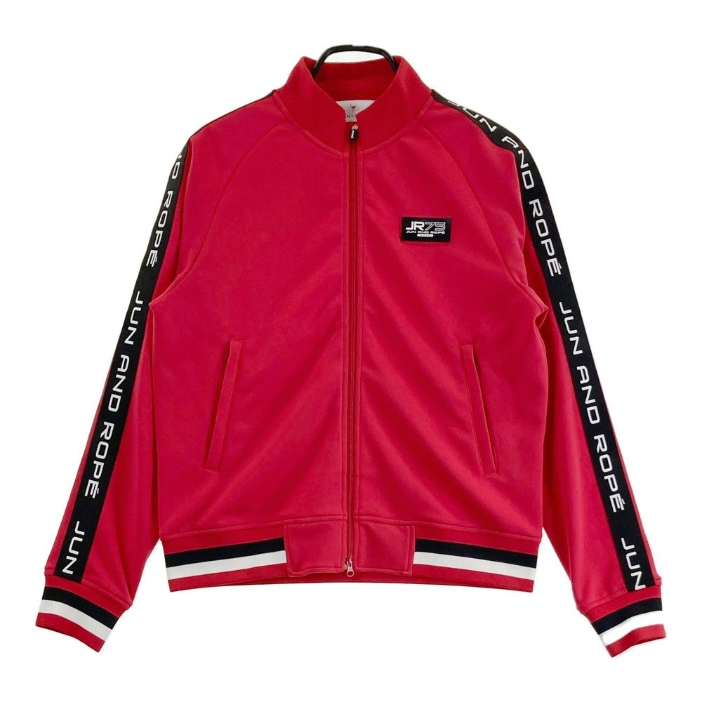 サイズ L JUN ROPE ジュン アンド ロペ 長袖ジップジャケット レッド系 ゴルフウェア レディース ストスト