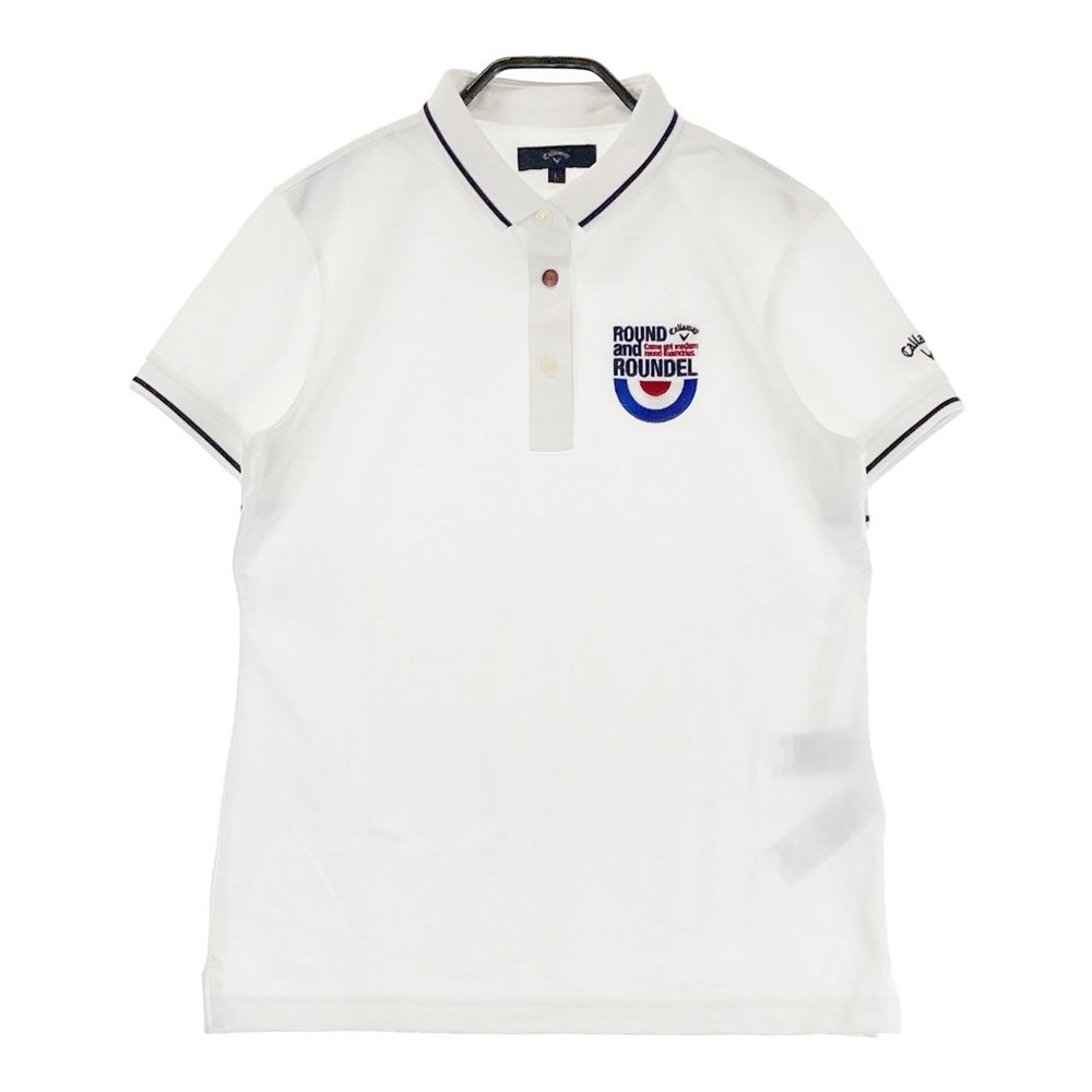 サイズ：L CALLAWAY キャロウェイ 半袖ポロシャツ ホワイト系