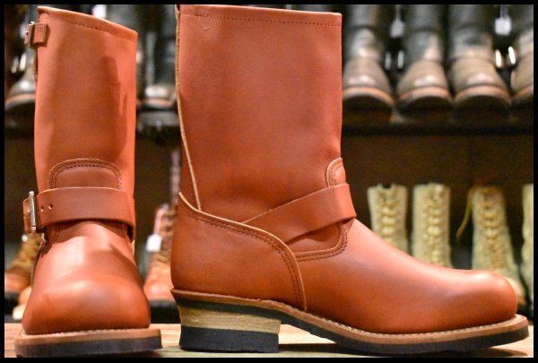 8D 15年 レッドウィング 8271 エンジニア 赤茶 オロラセット スチールトゥ プルオン ブーツ redwing HOPESMORE GP174