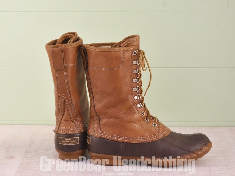 D 028 L.L.Bean ビンテージ ビーンブーツ 裏地付き 茶 メンズ 8 M 26 cm