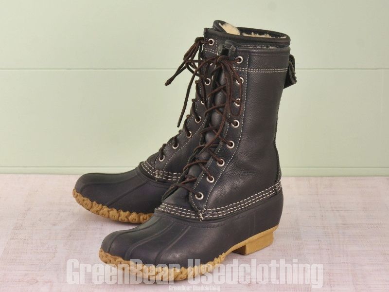 満足保障！ D030 L.L.Bean ビーンブーツ インナーボア 黒 レディース 25cmくらい 最大88％ OFF!