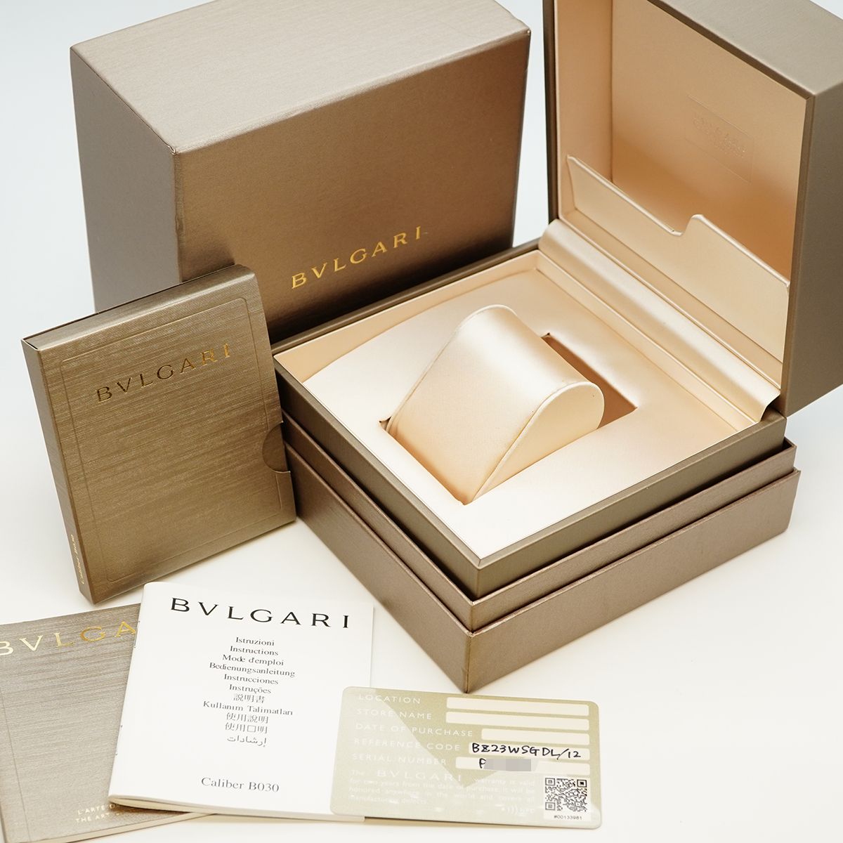 5wwo0059 ブルガリ ビーゼロワン BZP23SG 白文字盤 腕時計 レディース