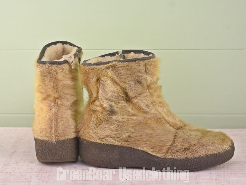 D 044 ビンテージ エスキモーブーツ アザラシ毛 メンズ 8 26 cm