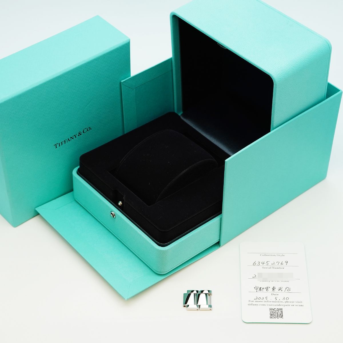 5wwo0065 ティファニー アトラス 2ハンド 63452769 青文字盤 腕時計 メンズ レディース ユニセックス