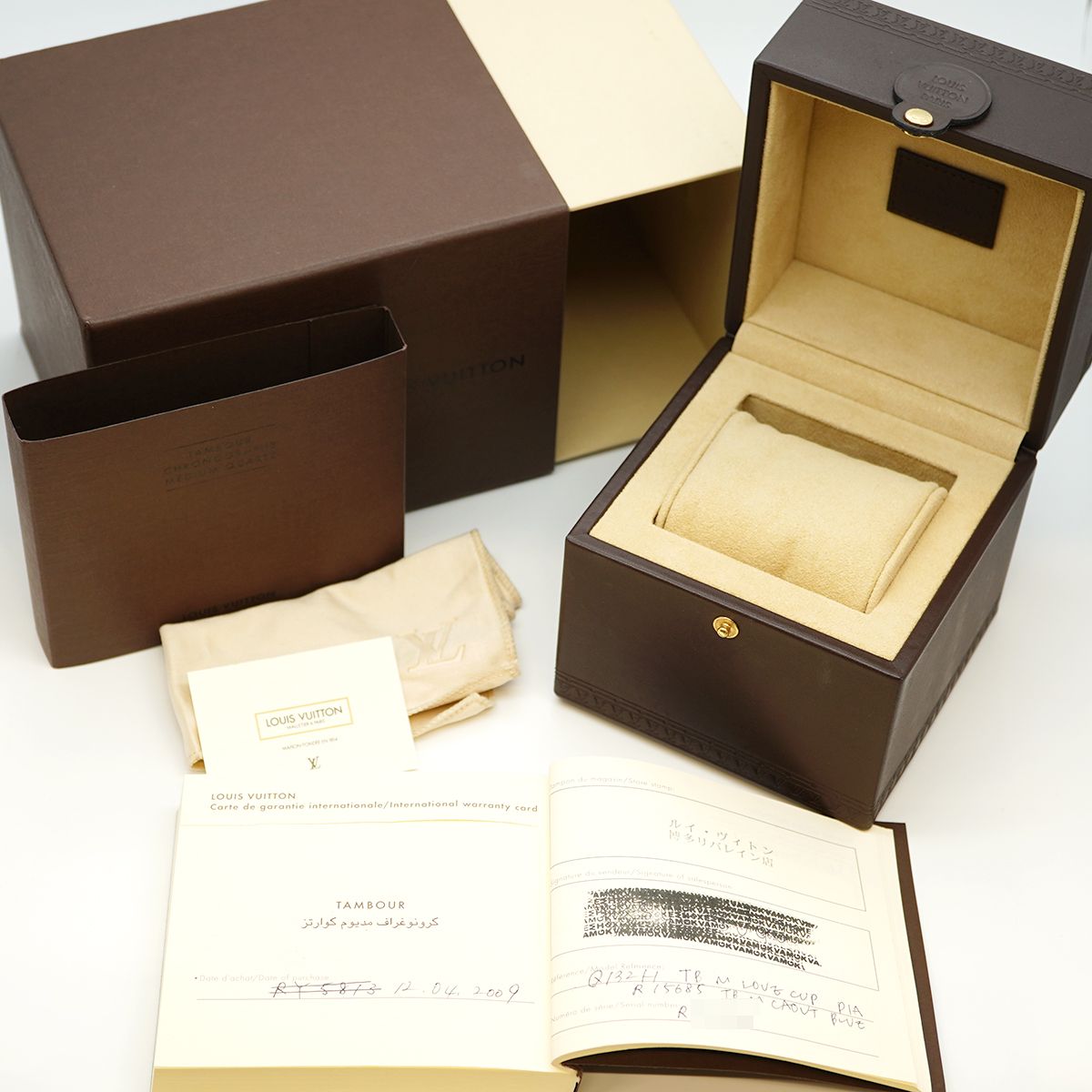 5wwo0075 ルイヴィトン タンブール Q132H 白文字盤 腕時計 レディース