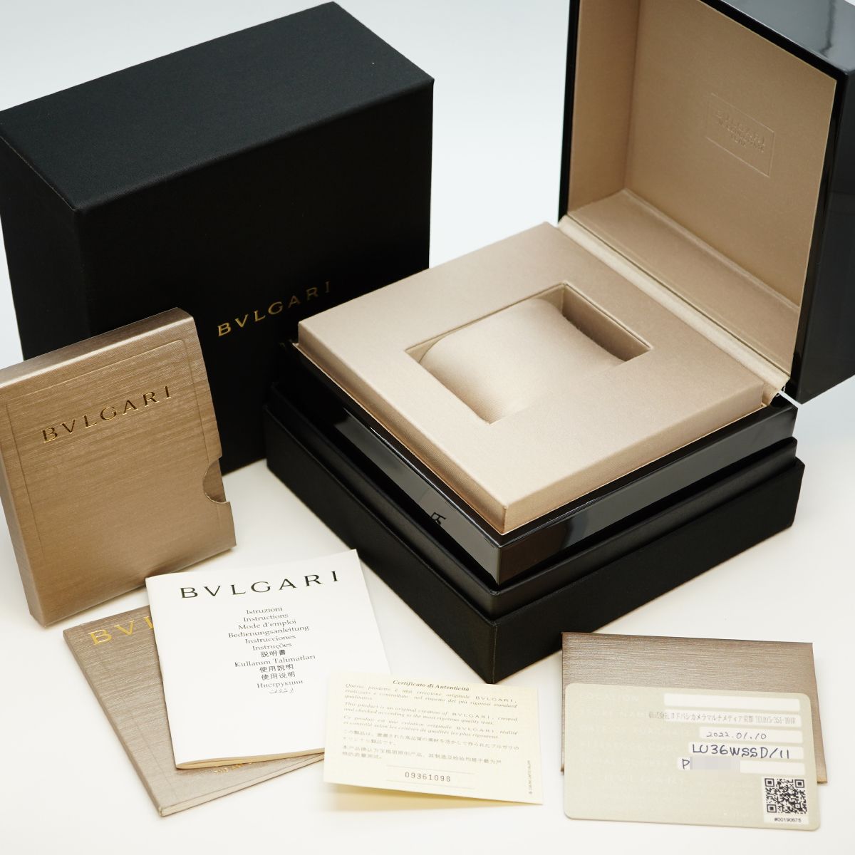 5wwo0077 ブルガリ ルチェア LU36WSSD 11 白文字盤 腕時計 レディース