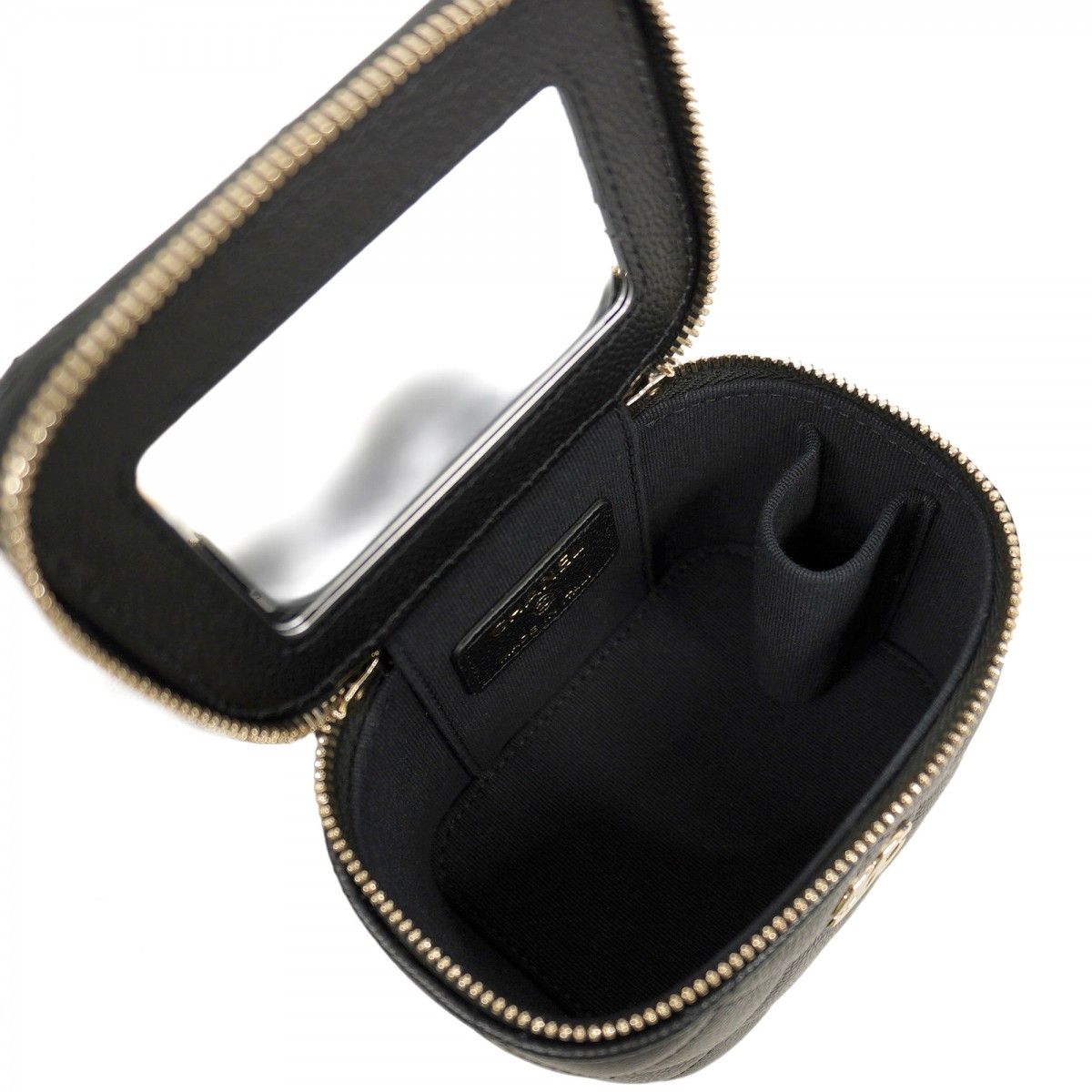 5me6108-h シャネル バニティバッグ マトラッセ キャビアスキン ブラック シャンパンゴールド金具 レディース DECORATOM_COM_BR
